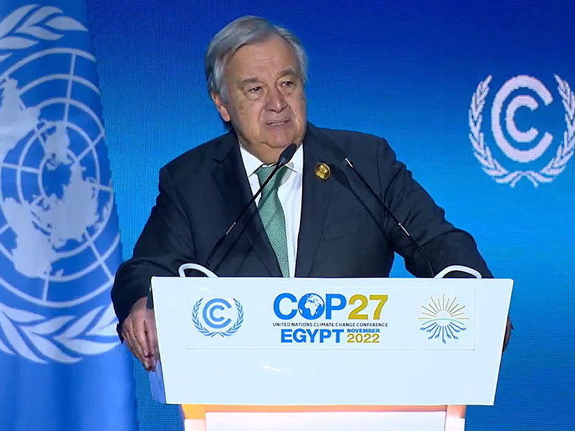 UN Secretary-General António Guterres at COP27