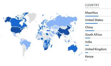Global Business Council Readership Density Map