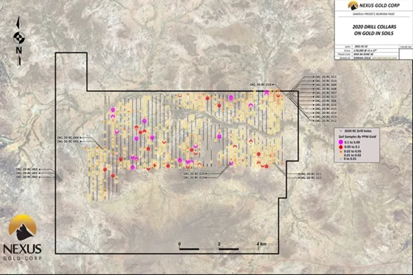 Dakouli 2 Drill Exploration Map