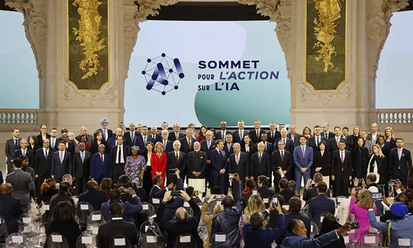 Family Photo at Paris AI Summit 2025