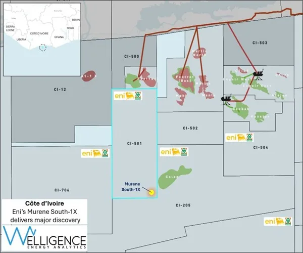 Location Map of South Calao CI-501 Block (Source: Wellingence)