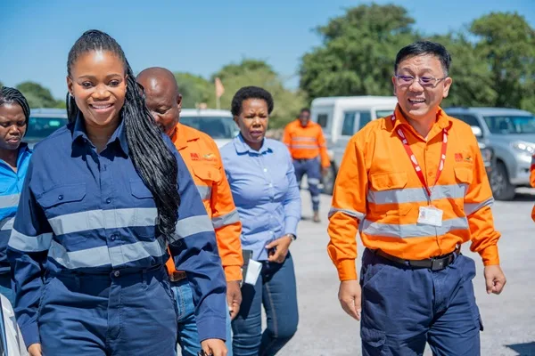 Botswana Minister Kenewendo Visits Khoemacau Copper Mine