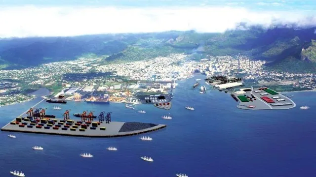 AI-Generated Image of Port Louis Island Container Terminal