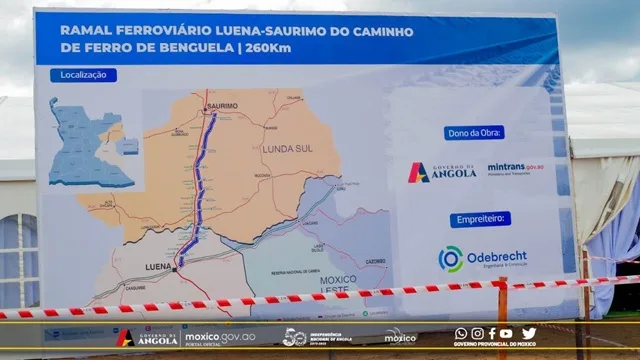 Luena - Saurimo Railway Map