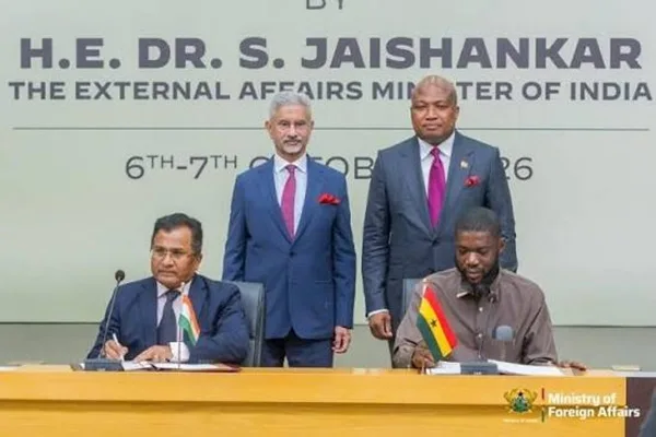Jaishankar and Ghana's President John Mahama Witness Signing of Cooperation Agreements