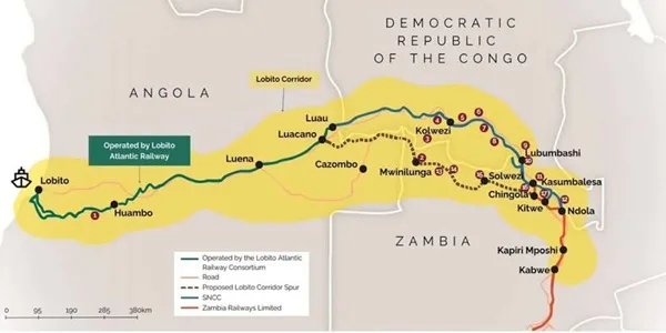 Lobito Corridor with Greenfield Zambian Segment